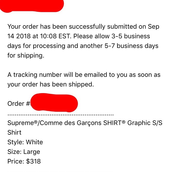 Supreme Comme des Garçons Graphic S/S Shirt white - Picture 5 of 5